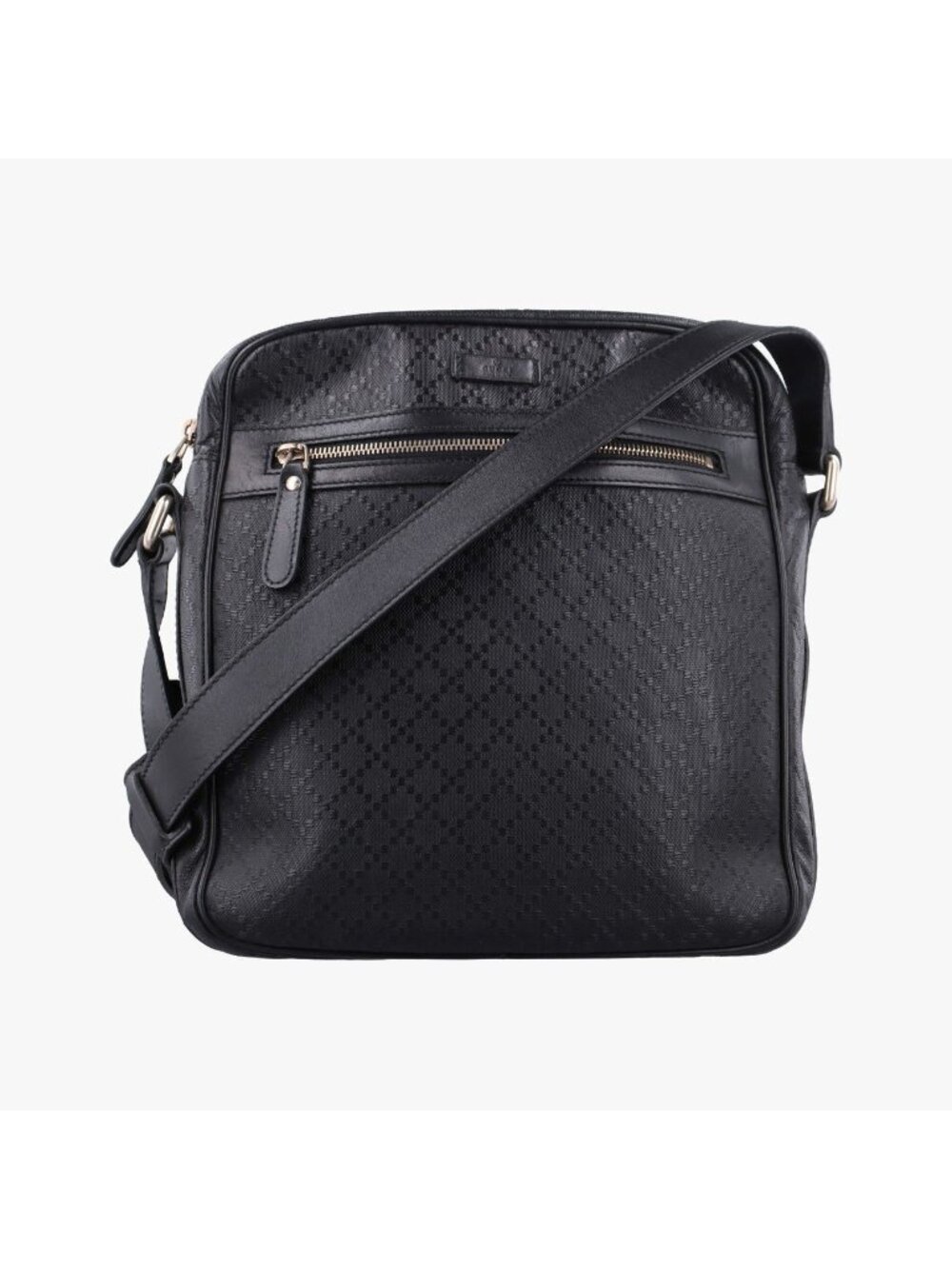 Gucci GG Supreme Messenger Black Leather